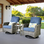 Weaxty Outdoor Swivel Rocker Patio Chairs, 3 Pieces Patio Furniture Set by Eco-ChicLivingBeautifullyAffordable