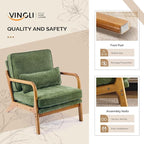 VINGLI Chenille Mid-Century Modern Accent Chair, Cute Reading Arm Chair - Image 5
