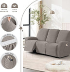 TAOCOCO Recliner Sofa Covers 8-Pieces Stretch Large Couch Covers - Image 3