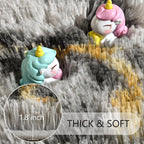 4x6 Grey and Gold Fluffy Soft Area Rug Non-Slip - Image 4