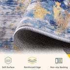RELEANY Washable Runner 3'x6' Abstract Area Rug - Image 4
