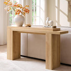 OKD 63 Inch Modern Entryway Console Table, Solid Geometry Accent Sofa Table - Image 4