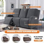 VANSOFY Recliner Covers, 3-Pieces Stretch Reclining Couch Covers - Image 4