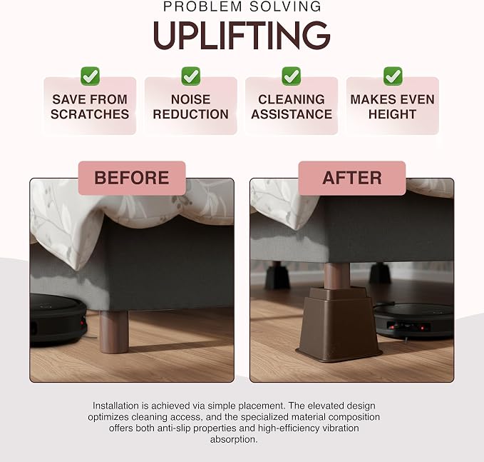 Utopia Bedding Bed Riser, 3 & 5 Inches Adjustable Furniture Risers - Image 6