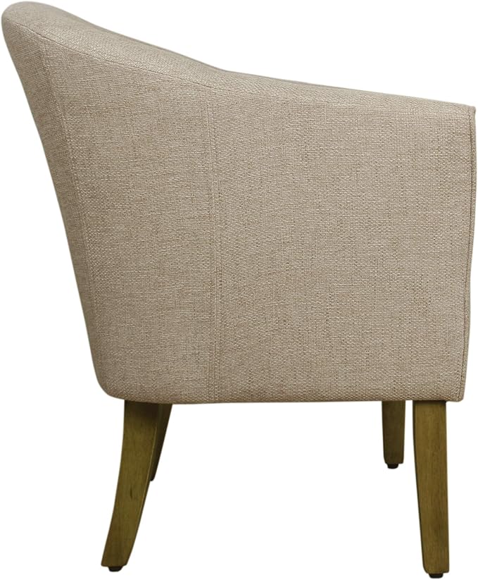 HomePop Barrel Shaped Accent Chair, Light Brown - Image 5