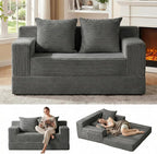 Erament Convertible Sofa Bed, Loveseat Folding Floor Futon Sleeper Sofa Couch by Unknown
