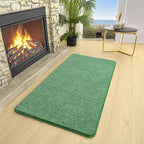 Small Area Rugs for Bedroom, 2×4 Non Slip Runner Rug, Matte Green | Washable - Image 2