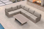 PURPLE LEAF Patio Furniture Set 7 Pieces Outdoor Conversation Sets PP Rope - Image 2