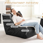 Hobestluk Giant Bean Bag Chair Lazy Floor Sofa, Memory Foam Fireside Sofa - Image 4