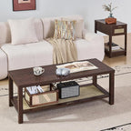 Lerliuo Boho Coffee Tables for Living Room, Rattan Center Table - Image 6