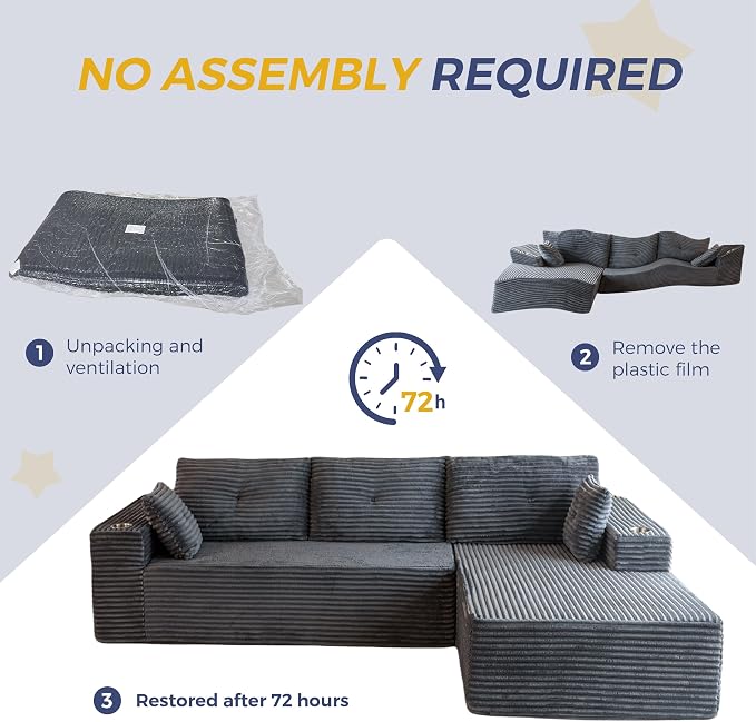 MAXYOYO 104" Modular Sectional Couch - Image 6