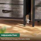 Huuger Nightstand with Charging Station, 27.6 Inch End Table Bedside Table with - Image 8