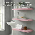 SAUMONIERES Floating Shelves Wall Shelf Solid Wood - Image 2