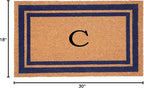 Calloway Mills 153001830C Dark Blue Border 18" x 30" Monogram Doormat - Image 2