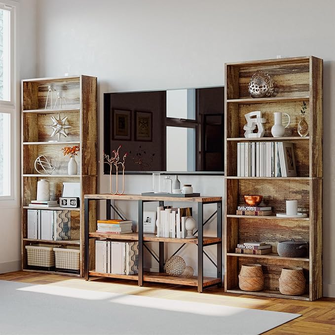 IRONCK Bookshelves and Bookcases Floor Standing 6 Tiers Display Storage Shelves - Image 6