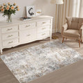 UERMEI 3x5 Entryway Area Rug Washable Neutral Brown Grey Small Carpet | Modern by UERMEI