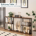 WOHOMO Console Table, 3-Tier Small Entryway Tables, Narrow Sofa Table - Image 3