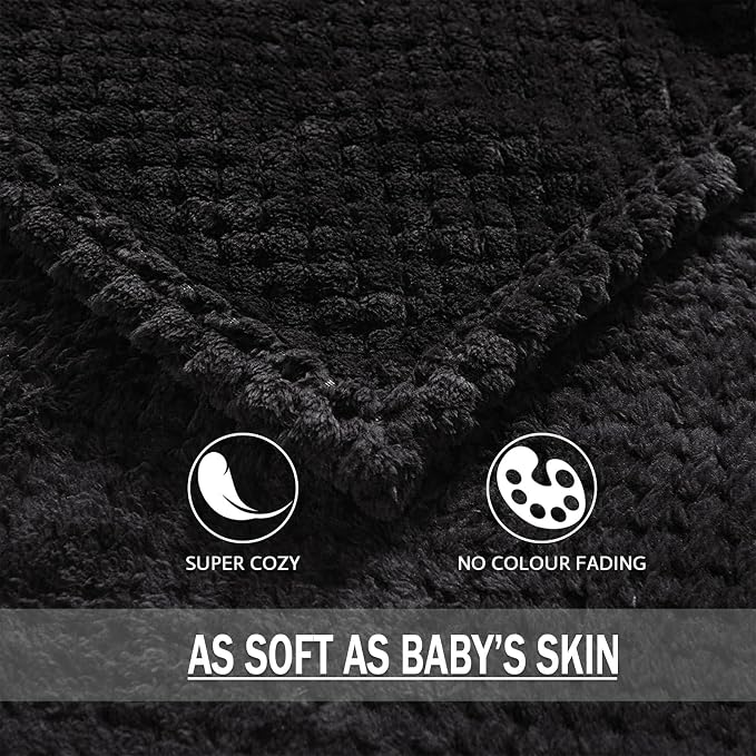 Exclusivo Mezcla Large Waffle Fleece Throw Blanket - Image 5