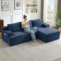 96" Cloud Sectional Couch with L-Shape Chaise, Modular Comfy Sofa Chaise Longue by ODUWA