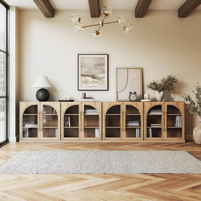 BELLEZE Set of 2 65" Arched Sideboard - Image 5