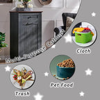 IFGET Tilt Out Trash Can Cabinet, 10 Gallon Farmhouse Laundry Hamper Cabinet - Image 4