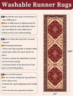 SERISSA 2'6"x10' Washable Non Slip Boho Runner Rug - Image 2