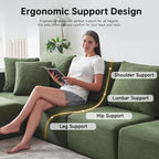 152'' Modern Boneless Couch, Oversized 2-in-1 Modular Sectional Sofa Bed - Image 3