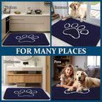 OLANLY Dog Door Mat for Muddy Paws 34x21, Paw Print Design Chenille Mud Mat | - Image 8