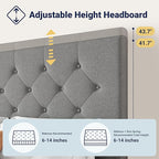 Allewie Upholstered Queen Size Platform Bed Frame - Image 4