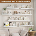 fuqing Floating Shelves for Wall, Wall Mounted Wood Floating Shelf - Image 2