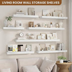 fuqing Floating Shelves for Wall, Wall Mounted Wood Floating Shelf - Image 2