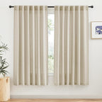 RYB HOME Linen Curtains 63 inch Length by RYBHOME