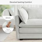 ROWHY 113'' Sectional Cloud Couch, 5 Seater Modular Corner L Shape Sofa Big - Image 3
