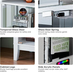 HNEBC 69" Display Case with RGB Lights, Arched 5-Tier Tempered Glass Display - Image 7
