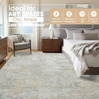 Aelenmu 10x14 Area Rugs for Living Room Washable Dining Room Beige Grey | - Image 2