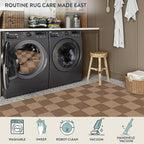 Lahome Checkered Easy Jute 3x5 Outdoor Rug, Washable Rugs - Image 6