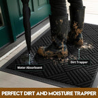 Front Door Mat, Heavy Duty Waterproof Doormat 73"x46", Stain Fade Resistant - Image 3