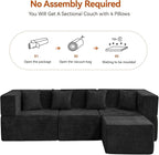 MONVANE 103'' Modular Sectional Sofa, Cloud Sectional Couch - Image 7