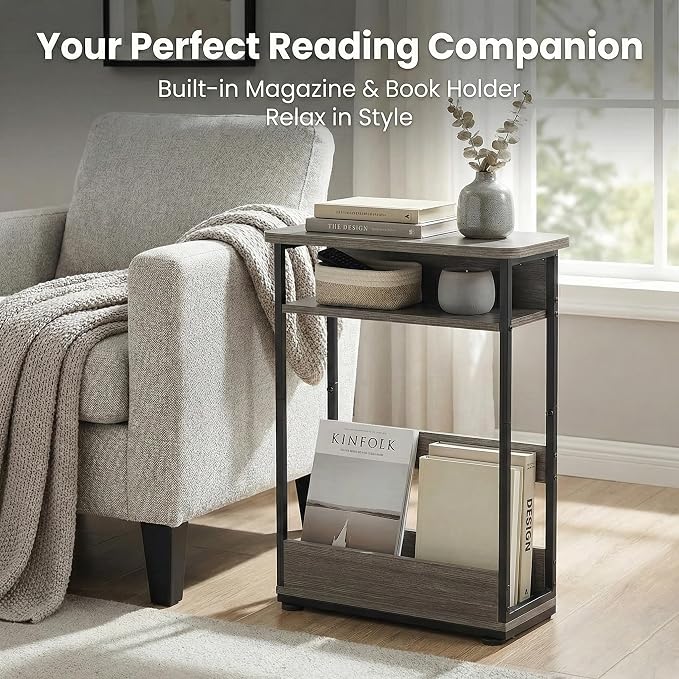 Narrow Side Table, 3-Tier Slim End Table - Image 5