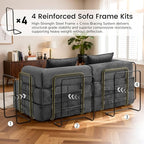 Korser Folding Convertible Sofa Bed, Corduroy Upholstered Boneless Couch - Image 8