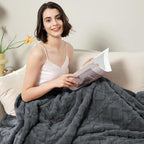 Aganear Fleece Throw Blanket for Bed Couch 90"x90" Grey | Lightweight Fuzzy - Image 6