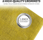 Yakamok Mustard Yellow Linen Textured Curtains 84 Inches Long - Image 4