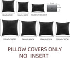 Fancy Homi 2 Packs Black Lumbar Decorative Throw Pillow Covers 12x20 Inch - Image 7