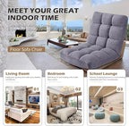 Folding Floor Gaming Chair 14-Poistion Cushioned Adjustable Floor Lazy Sofa - Image 6