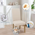BIETYONE Stretch Dining Chair Covers Set of 8, Soft Removable Washable Kitchen - Image 6