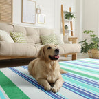 Area Rug 4x6 Blue Rug Washable Rugs Non Slip Low Pile Small Carpet - Image 5