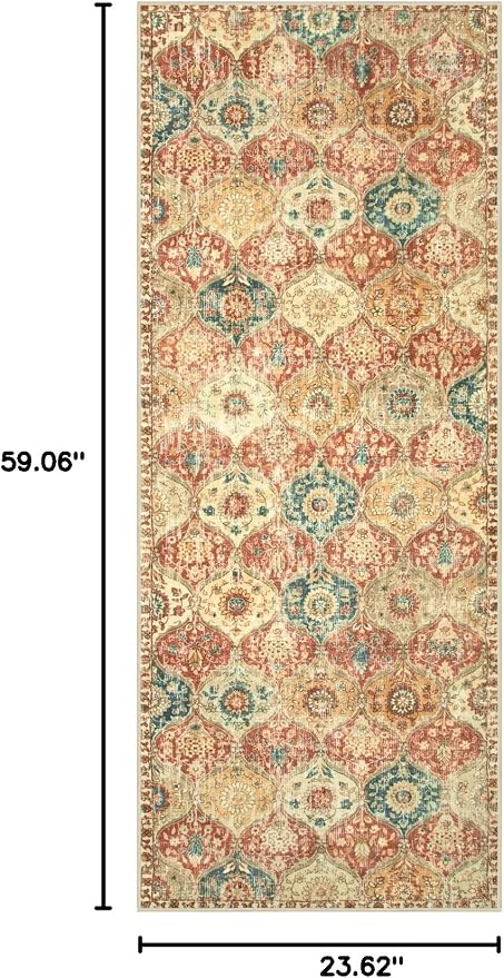 Lahome Moroccan Hallway Rug, 2x5 Washable Kitchen Runner Rug Non Slip | Kitchen - Image 2
