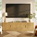win2win 67" TV Stand for 80 Inch TV, Modern Fluted Entertainment Center by WIN2WIN