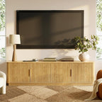 win2win 67" TV Stand for 80 Inch TV, Modern Fluted Entertainment Center by WIN2WIN