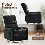 Korser 360° Rocking Chair, Nursery Rocker Chair - Image 2